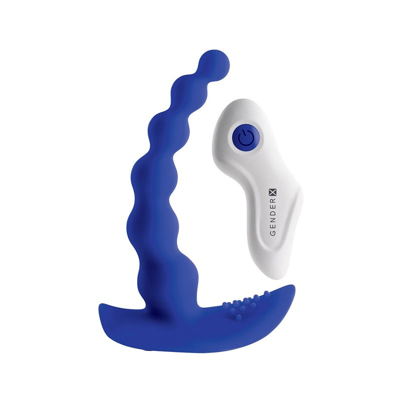 Control Remoto Estimulador Con Vibración Recargable Anal Beaded Pleasure Gender X