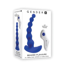Control Remoto Estimulador Con Vibración Recargable Anal Beaded Pleasure Gender X