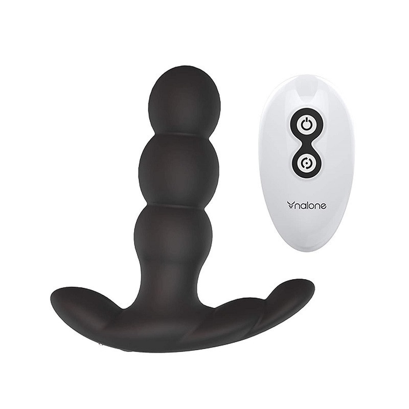 Control Remoto Estimulador Vibrador Rotativo Nalone Pearl Negro