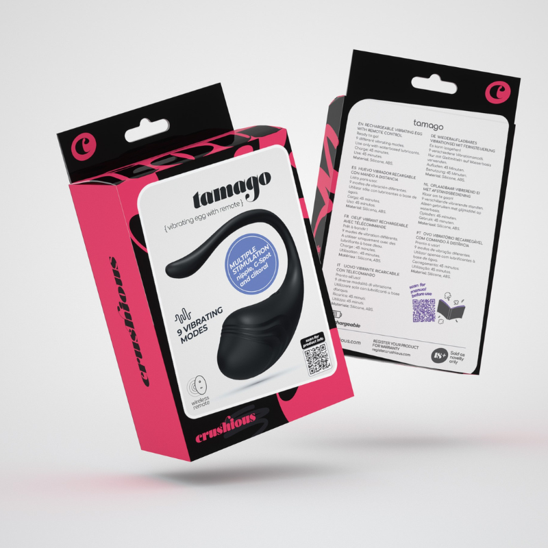 Control Remoto Huevo Vibrador Crushious Tamago Negro