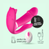Control Remoto Vibrador Crushious Triple Estimulación Fritz  Fucsia
