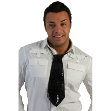 Corbata Lentejuelas Negra