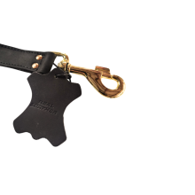 Correa Cuero Nobuck con Mosquetón Dorado