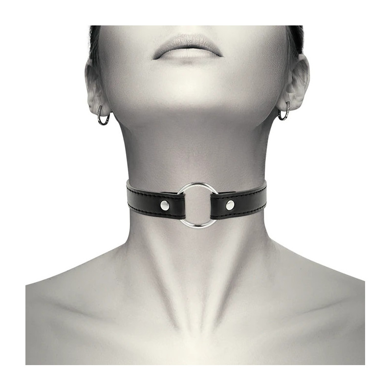 Gargantilla de Coquette Cuero Vegano Anillo