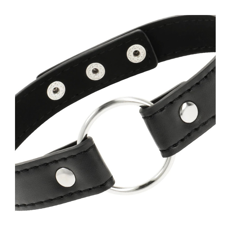 Gargantilla de Coquette Cuero Vegano Anillo