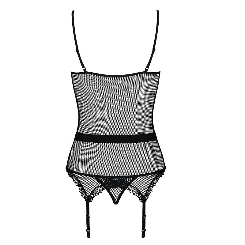 Corset y Tanga De Obsessive Negro Lustella