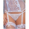 Corset Y Tanga Midnight 9339P Blanco