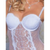 Corset Y Tanga Midnight 9339P Blanco