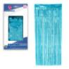 Cortina Decorativa Flecos Azules Con Estrellas 2 X 1 m