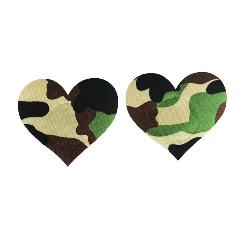Cubre Pezones Camuflaje Corazón