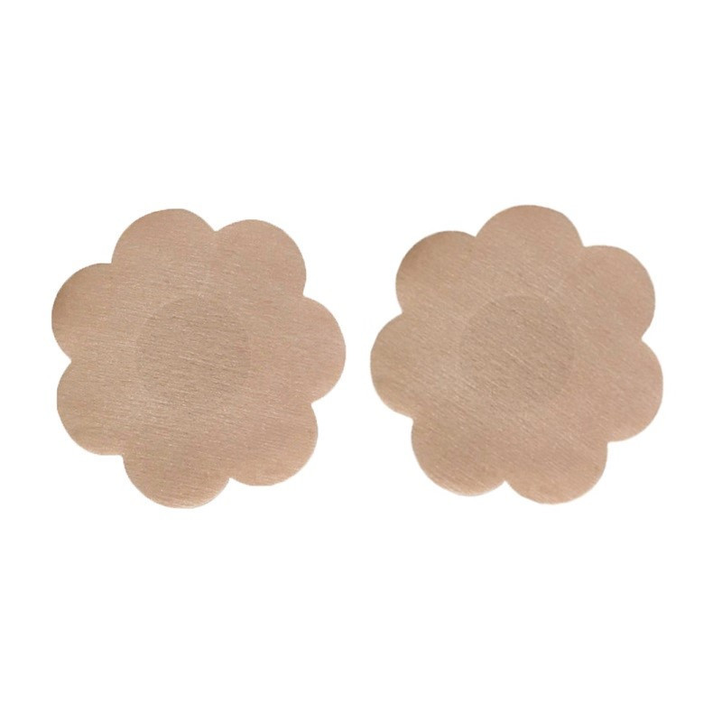 Cubre Pezones Flores Beis