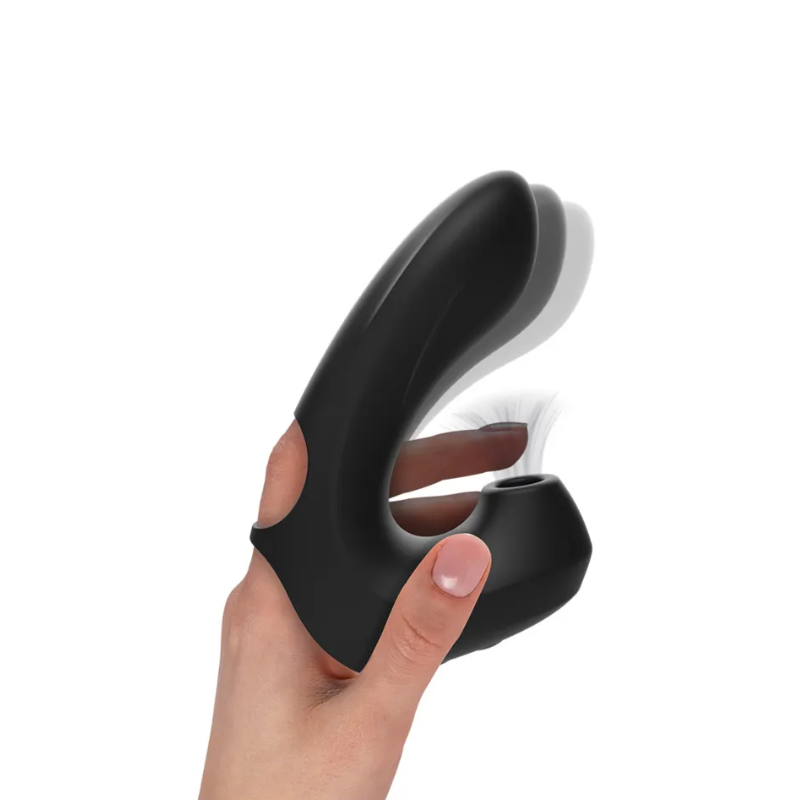 Dedal con Succión y Vibración Negro