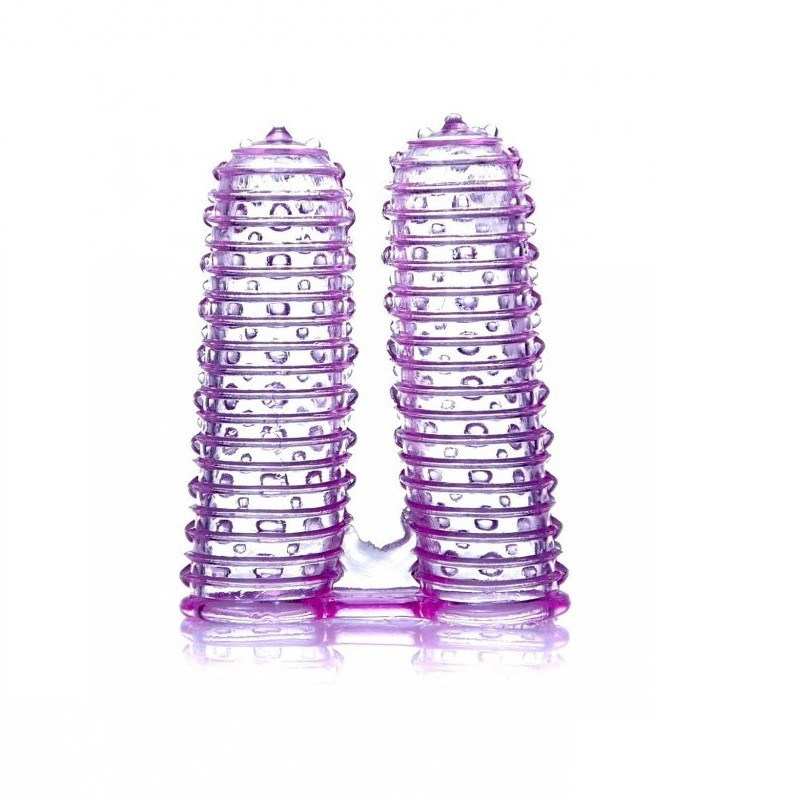 Dedil Doble 2 Texturas Wonderful Fingers Lila