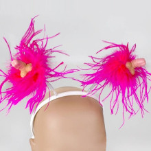 Diadema Antenas Penecillos Con Marabú Tentáculos Fucsia