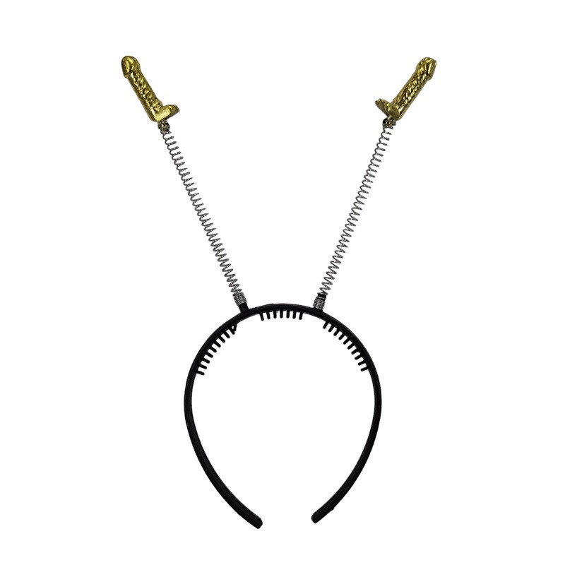 Diadema Antenas Penecillos Metalizados Amarillos