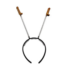 Diadema Antenas Penecillos Metalizados Naranjas