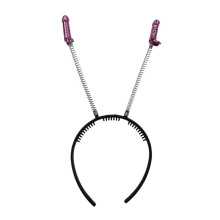 Diadema Antenas Penecillos Metalizados Rosas