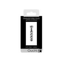 Dilatador Uretra Ouch Plug Metal Estriado