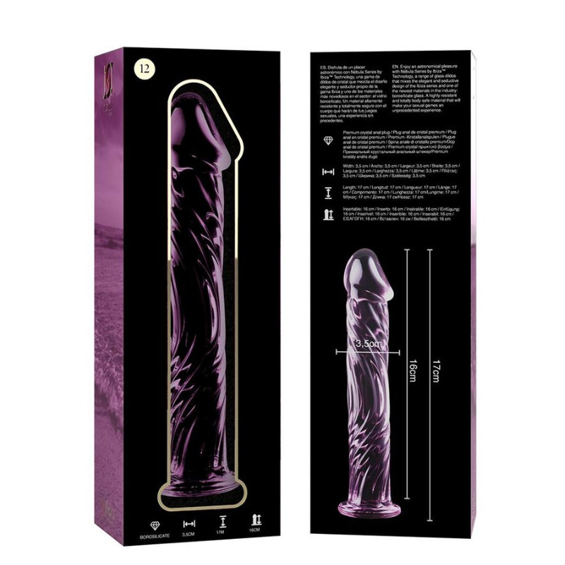 Dildo de Cristal Modelo 12 Rosa