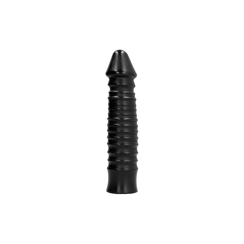 Dildo Dilatador All Black Estriado 26 cm