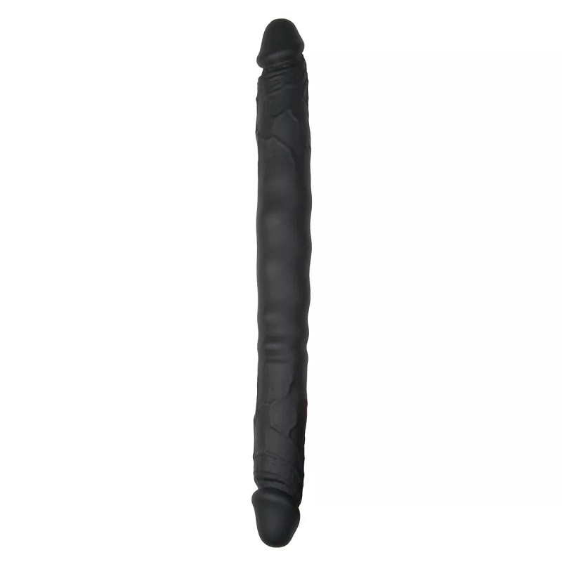 Dildo Doble Pene Realístico Easy Toys Double Ended Dildo Negro