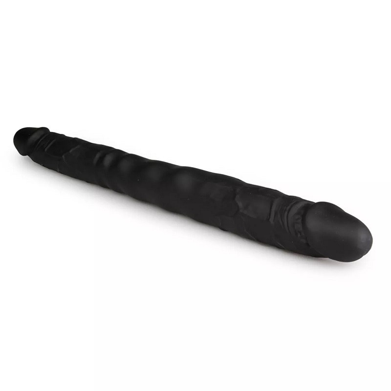 Dildo Doble Pene Realístico Easy Toys Double Ended Dildo Negro