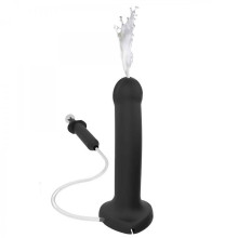 Dildo Eyaculador Cum Dual Density Flexible Negro Strap On Me
