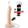 Dildo Eyaculador Cum Dual Density Flexible Nude Strap On Me Beis