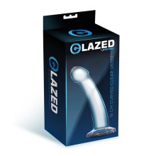 Dildo Jelly Glazed Curved Clear 16 cm