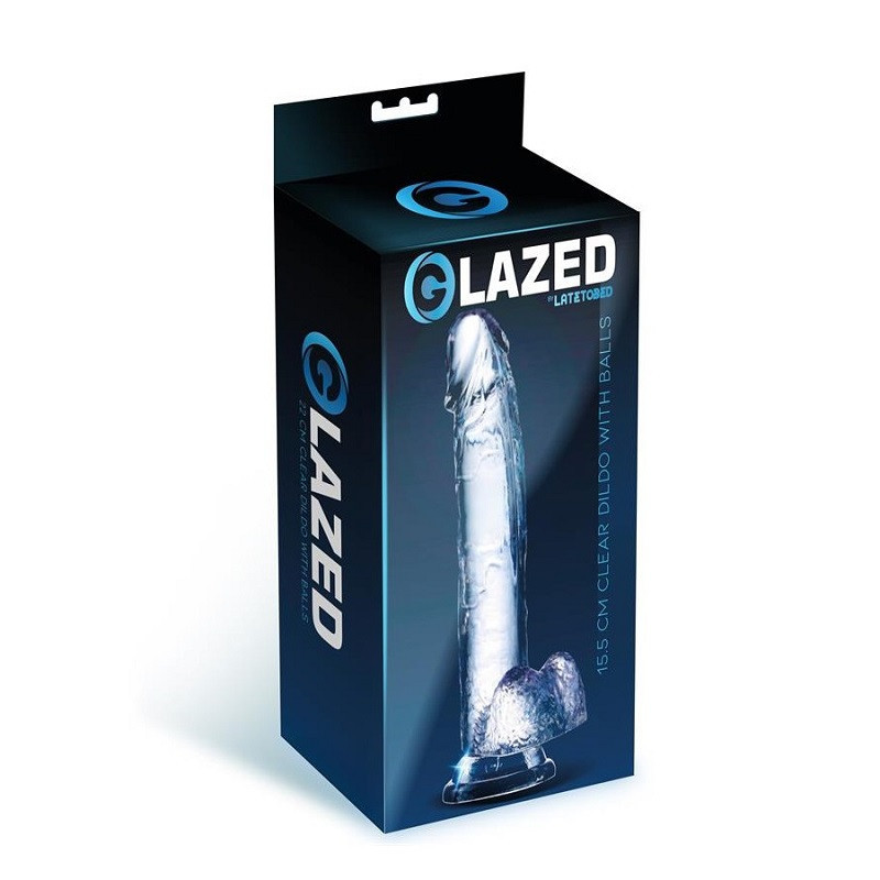 Dildo Jelly Glazed With Balls 15,5 cm