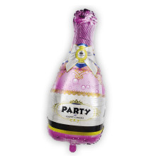Globo Poliamida Botella Party Rosa 93 cm