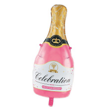 Globo Poliamida Botella Rosa Celebration 87 cm