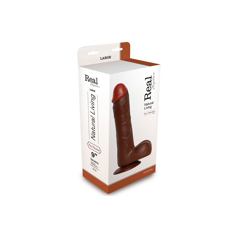 Dildo Real Rapture 9" Marrón
