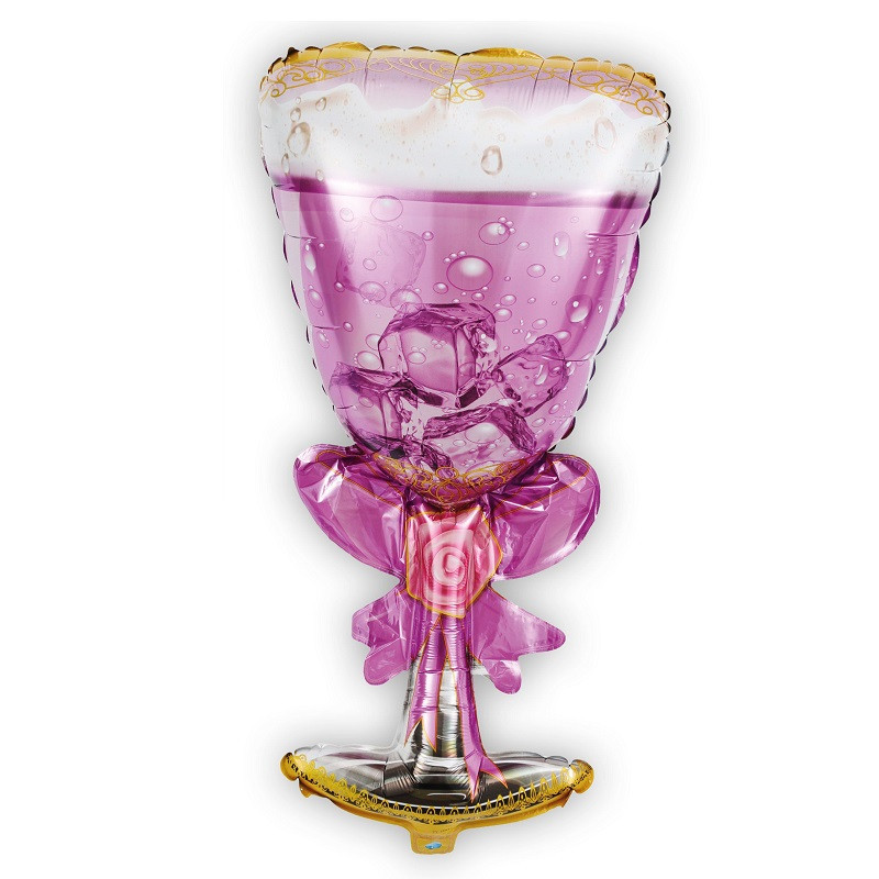 Globo Poliamida Copa Rosa 98 cm