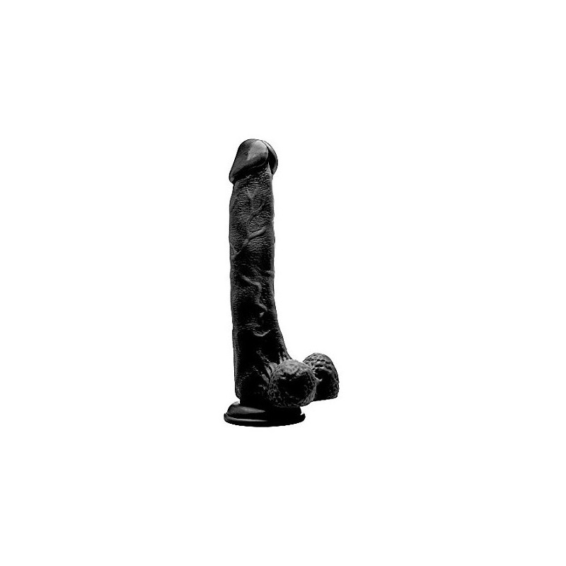 Dildo Realistic Cock Testículos Realrock 10 Negro