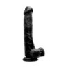 Dildo Realistic Cock Testículos Realrock 10 Negro