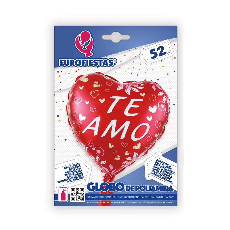 Globo Poliamida Corazón Te Amo 52 cm