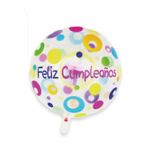 Globo Poliamida Feliz Cumpleaños Cupcake 45 cm