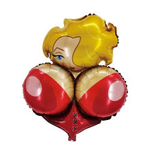 Globo Poliamida Mujer Rubia Pechos 80 cm