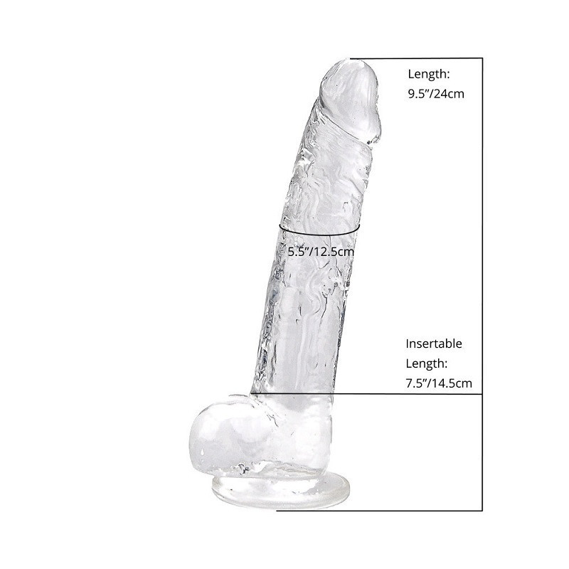 Dildo Realístico Transparente Loving Joy 9"