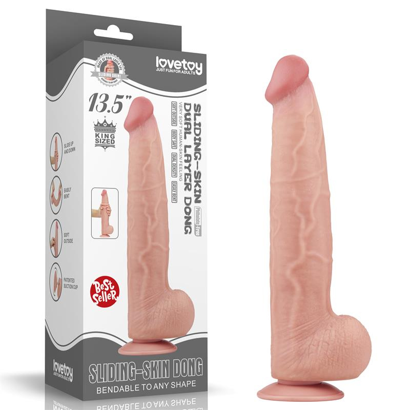 Dildo Sliding Skin Dual Density Lovetoy 13,5"