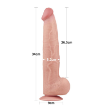 Dildo Sliding Skin Dual Density Lovetoy 13,5"
