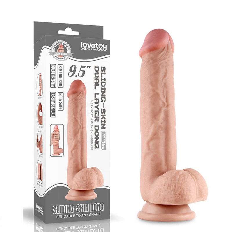 Dildo Sliding Skin Dual Density Lovetoy 9,5"
