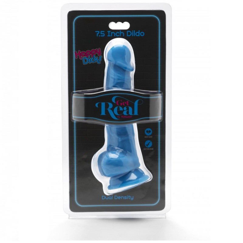 Dildo Ventosa Dual Density Testículos Get Real 7,5