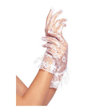 Guantes De Leg Avenue Blanco G1260 Encaje