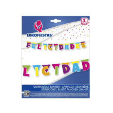 Guirnalda Felicidades Letras Colores 3 m