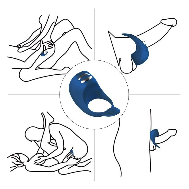 Electro Anillo Vibrador Foxshow Recargable Electroestimulación