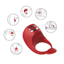 Electro Anillo Vibrador Foxshow Recargable Electroestimulación