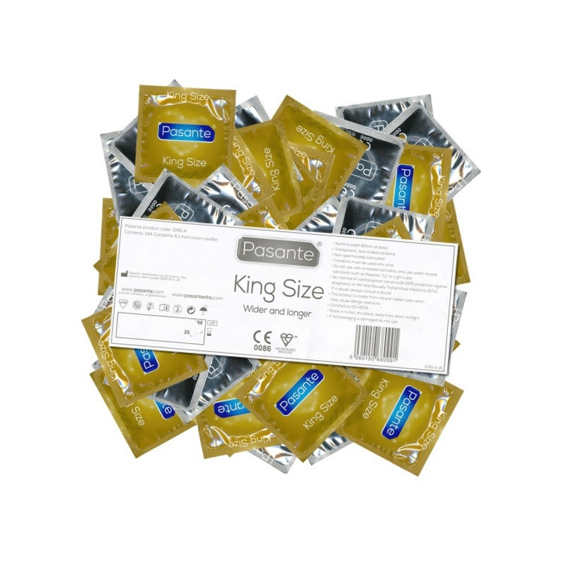 Envase 144 Unidades Preservativos Pasante King Size