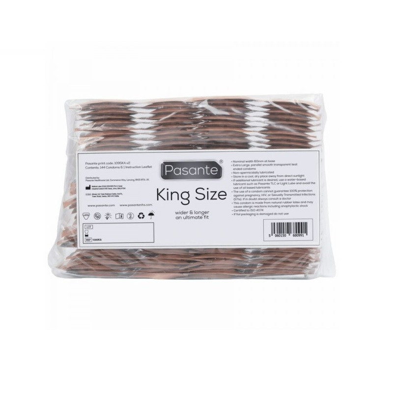 Envase 144 Unidades Preservativos Pasante King Size